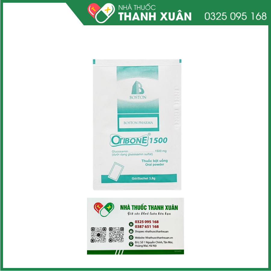 Otibone 1500 giảm triệu chứng của thoái hóa khớp gối nhẹ và trung bình